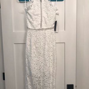 Women’s white lace midi dress